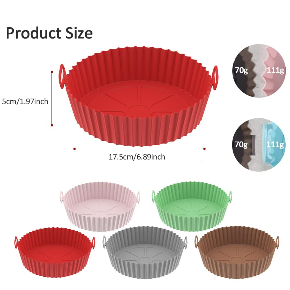 Bezazzled - 2-Pack Silicone Air Fryer Liners
