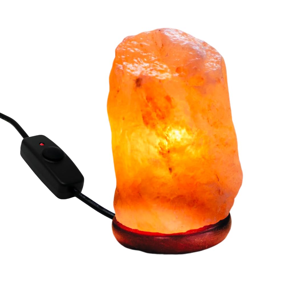 Bezazzled Natural Himalayan Salt Lamp – USB Night Light (4–8 lbs)