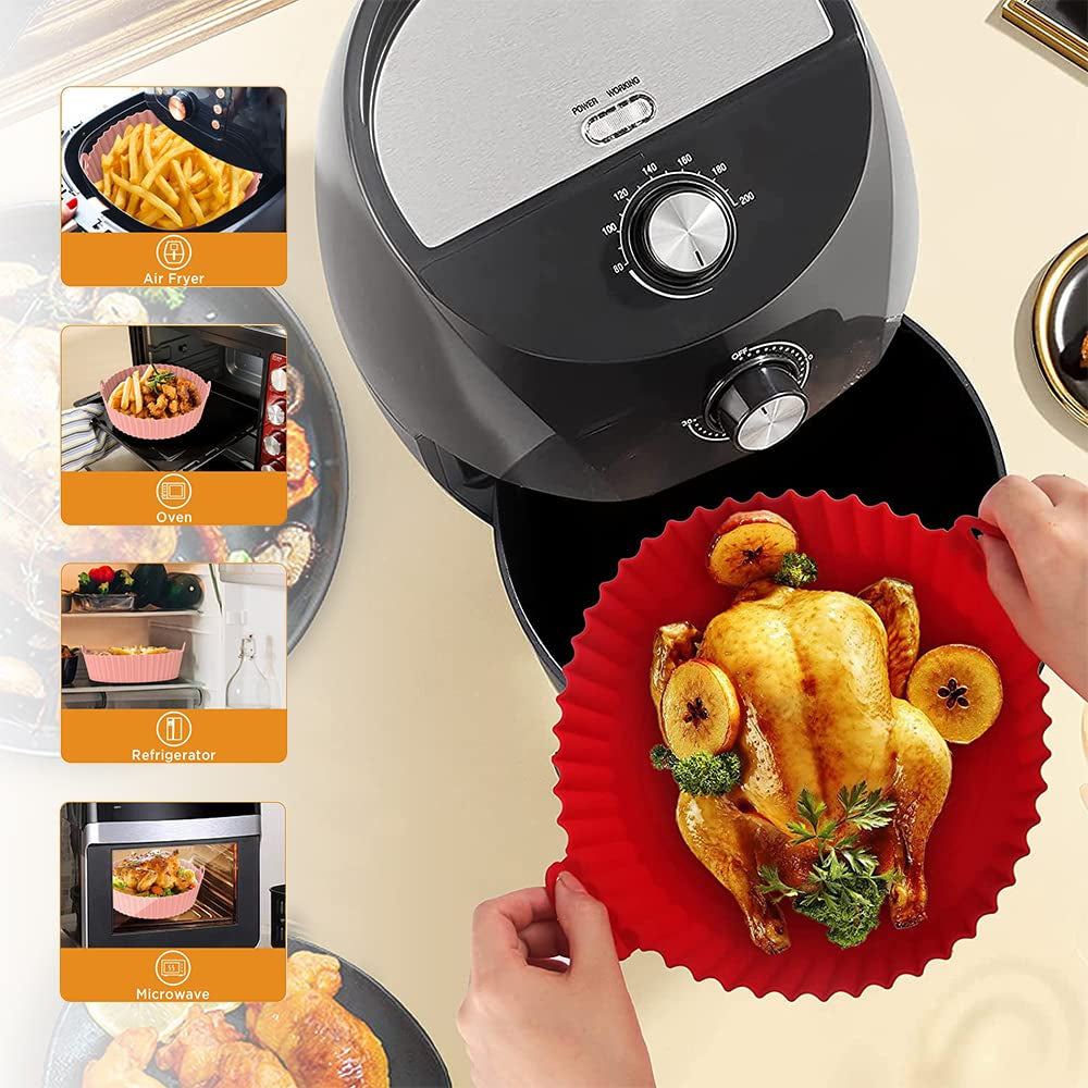 Bezazzled - 2-Pack Silicone Air Fryer Liners