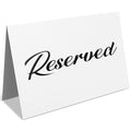 25 Pack Black Reserved Table Cards for Wedding - Seating Signs Tent,Church Pews Reservation Double Sided Cards Celebration Accessories"5.5 * 3