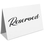 25 Pack Black Reserved Table Cards for Wedding - Seating Signs Tent,Church Pews Reservation Double Sided Cards Celebration Accessories"5.5 * 3