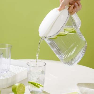 2 litres plastic pitcher, the perfect water jug or iced tea dispenser,tea pitcher, juice containers with lids, water pither with lid, carafe,water pitcher 0.52 gallon pitcher.