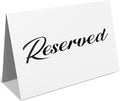 BEZAZZLED 25 Pack Black Reserved Table Cards for Wedding - Seating Signs Tent,Church Pews Reservation Double Sided Cards Celebration Accessories"5.5 * 3