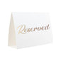 25 Pack Gold Reserved Table Cards for Wedding and events