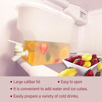 BEZAZZLED Beverage Dispenser for Fridge Plastic Hands-Free Beverage Dispenser Juice Dispenser for fridge Lemonade Container With Bonus Tap Automatic Drink Dispenser - 0.92 Gallon