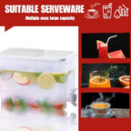 BEZAZZLED Beverage Dispenser for Fridge Juice Jug for Refrigerator Plastic Hands-Free Beverage, Juice Dispenser for fridge Lemonade Container Countertop Drink Dispenser with Spigot- 1 Gallon