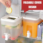 BEZAZZLED Beverage Dispenser for Fridge Juice Jug for Refrigerator Plastic Hands-Free Beverage, Juice Dispenser for fridge Lemonade Container Countertop Drink Dispenser with Spigot- 1 Gallon