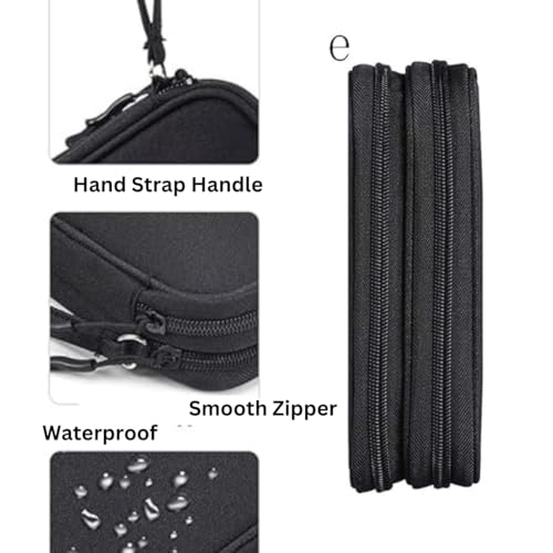 Travel Cable Organizer Pouch Electronic Accessories Carry Case Portable Waterproof Double Layers All-in-One Storage Bag for Cord, Charger, Phone, Earphone