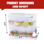 BEZAZZLED Beverage Dispenser for Fridge Juice Jug for Refrigerator Plastic Hands-Free Beverage, Juice Dispenser for fridge Lemonade Container Countertop Drink Dispenser with Spigot- 1 Gallon