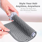 BEZAZZLED Silicone Hair Tool Holder & Heat Mat - Heat Resistant Mat for Hair Tools, Flat Iron, Curling Iron, Anti Heat Pad for Hair Straighteners - Professional Soft Rubber Pad & Flat Iron Cover