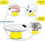 BEZAZZLED Auto Electric Can Opener, Hands-Free, Smooth Edge Automatic Electric Can Opener, Food-Safe, Battery Operated, White