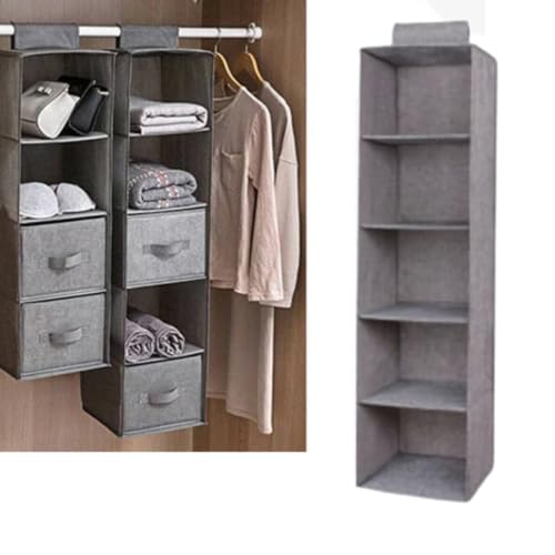 Wardrobe Hanging Storage Bag Interlayer Drawer Design, Clothes Hangers Holder, Portable Organizer, Hanging Closet Organizers & Storage,Closet Shelves