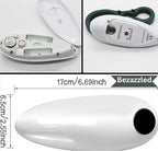 BEZAZZLED Auto Electric Can Opener, Hands-Free, Smooth Edge Automatic Electric Can Opener, Food-Safe, Battery Operated, White