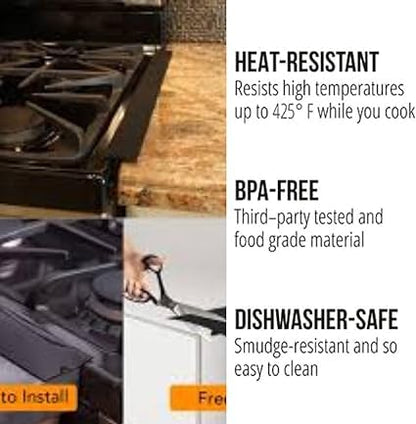 BEZAZZLED Silicone Stove Gap Covers, Stove Top Covers for Electric Stove,Stove Guard Stove top Covers Gas Stove Burner Covers 21 inches,Kitchen Counter Gap Covers- Set of 2
