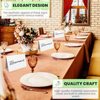 25 Pack Black Reserved Table Cards for Wedding - Seating Signs Tent,Church Pews Reservation Double Sided Cards Celebration Accessories"5.5 * 3