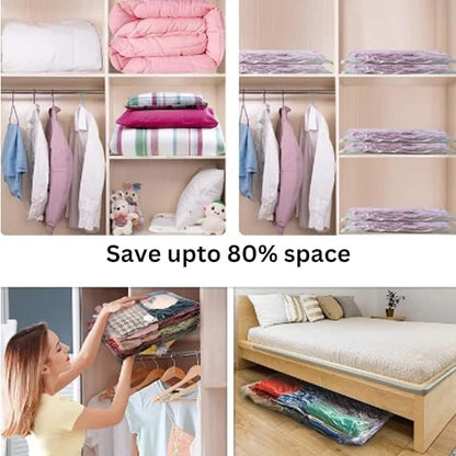 BEZAZZLED Vacuum Storage Bags, 10 Jumbo Space Saver Vacuum Seal Bags, Space Bags, Vacuum Sealer Bags for Clothes, Comforters, Blankets, Bedding(10)