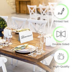 25 Pack Black Reserved Table Cards for Wedding - Seating Signs Tent,Church Pews Reservation Double Sided Cards Celebration Accessories"5.5 * 3
