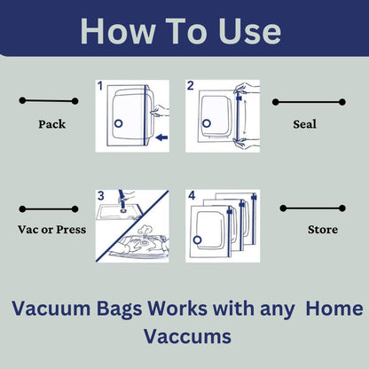 Vacuum Storage Bags (Medium 10 Pack) Save 80% Clothes Storage Space - Vacuum Sealer Bags for Clothing, Comforters, Blankets, Bedding - Compression Seal for Closet Storage,compression bags for travel