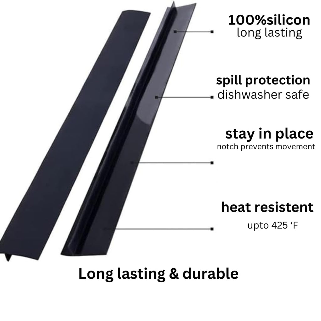 Silicone Stove Gap Covers, Stove Top Covers for Electric Stove,Stove Guard Stove top Covers Gas Stove Burner Covers 21 inches,Kitchen Counter Gap Covers- Set of 2