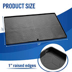 Under Sink Mats for Kitchen Cabinets and Bathroom Sinks 34" x 22" Flexible Silicone Under Sink Liner with Drain Hole Thick Rubber Mat that Protects Cabinet from Sink Leak with bonus Faucet Drip Mat