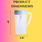 BEZAZZLED 3 Litre/0.79 Gallon Plastic Pitcher with LidBPA-FREE Eco-Friendly juice containers with lids Water Jug for Hot/Cold Juice Beverage Ice Tea Kettle 102 oz Transparent