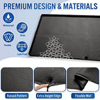 Under Sink Mats for Kitchen Cabinets and Bathroom Sinks 34" x 22" Flexible Silicone Under Sink Liner with Drain Hole Thick Rubber Mat that Protects Cabinet from Sink Leak with bonus Faucet Drip Mat
