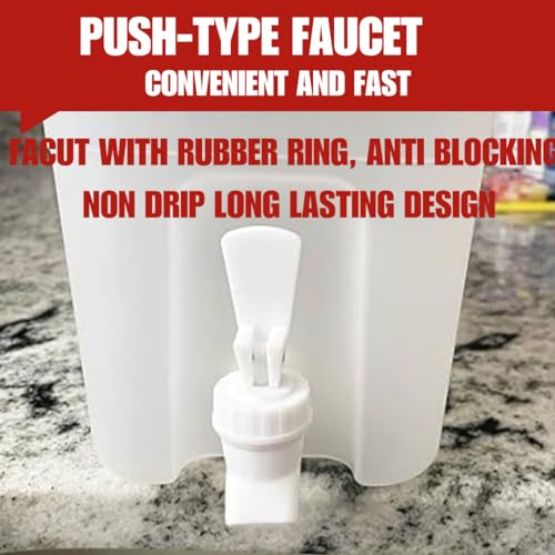 BEZAZZLED Beverage Dispenser for Fridge Juice Jug for Refrigerator Plastic Hands-Free Beverage, Juice Dispenser for fridge Lemonade Container Countertop Drink Dispenser with Spigot- 1 Gallon