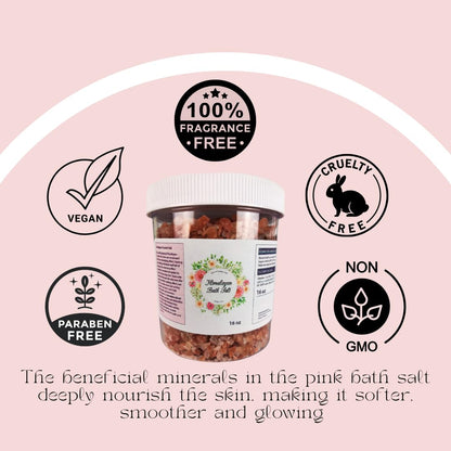 Himalayan Pink Bath Salt – Foot Soak, Exfoliating & Body Care (16 oz)