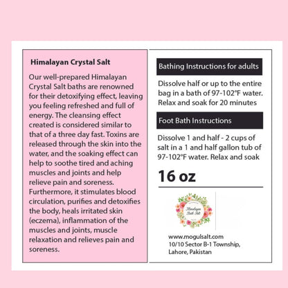 Himalayan Pink Bath Salt – Foot Soak, Exfoliating & Body Care (16 oz)