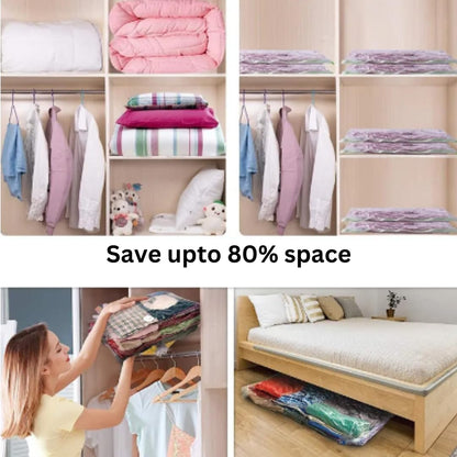 Vacuum Storage Bags (Medium 10 Pack) Save 80% Clothes Storage Space - Vacuum Sealer Bags for Clothing, Comforters, Blankets, Bedding - Compression Seal for Closet Storage,compression bags for travel