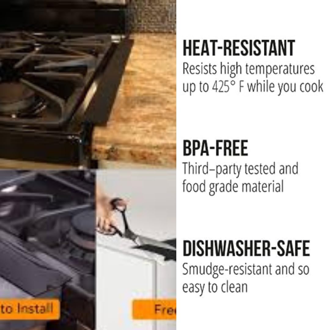 Silicone Stove Gap Covers, Stove Top Covers for Electric Stove,Stove Guard Stove top Covers Gas Stove Burner Covers 21 inches,Kitchen Counter Gap Covers- Set of 2