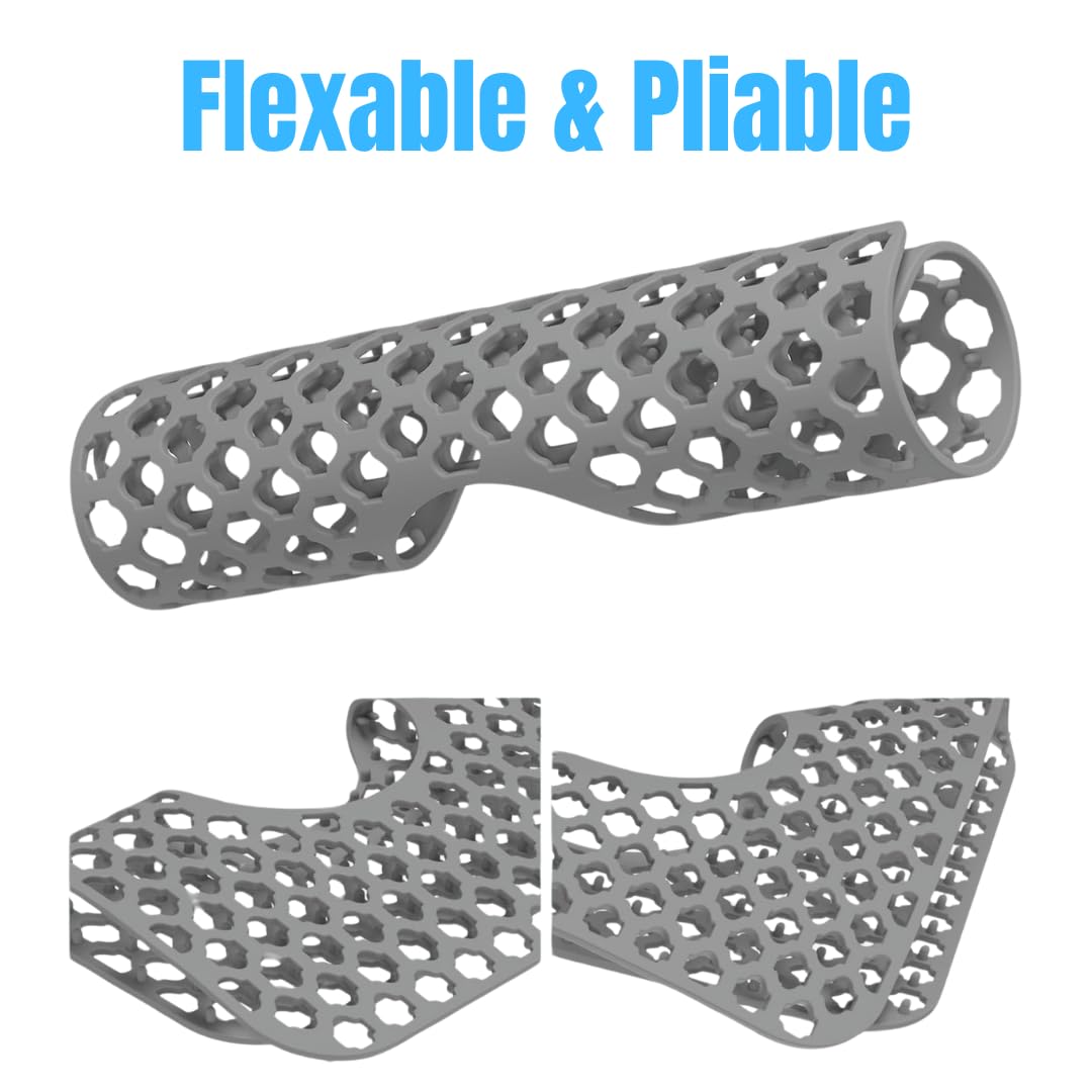 BEZAZZLED Non-slip Grey Silicone Heat Resistant Sink Protector Silicone Sink Mat - Farmhouse Sink Accessories, Kitchen Sink Mats, Kitchen Sink Drain, Adjustable Sink Protectors for Kitchen 13.4 X 11.6