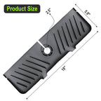 Bezazzled Silicone Faucet Handle Drip Catcher Tray Mat, Drying Mat for Kitchen Counter Bathroom Sink Splash Guard -Grey, Silicone Faucet Mat Dish Soap Sponge Holder for Sink Accessories Gadgets,