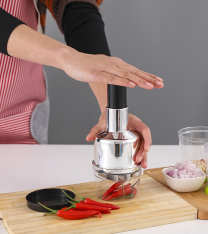 All-In-One Vegetable Hand Chopper Cutter Slicer Peeler Dicer