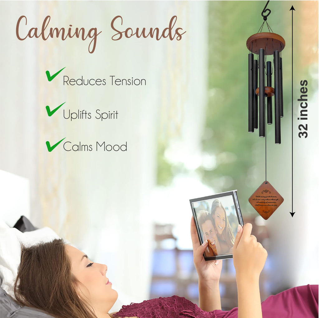 Memorial Wind Chimes , Wind Chimes for Loss of Loved One , Sympathy Wind Chimes , Bereavement Gift , Funeral Gift , Rememberance Gift for Loss, Memorial Wind Chime for Loss with Sympathy Card and Hook