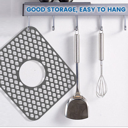 Non-slip Grey Silicone Heat Resistant Sink Protector Silicone Sink Mat