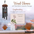 Memorial Wind Chimes , Wind Chimes for Loss of Loved One , Sympathy Wind Chimes , Bereavement Gift , Funeral Gift , Rememberance Gift for Loss, Memorial Wind Chime for Loss with Sympathy Card and Hook