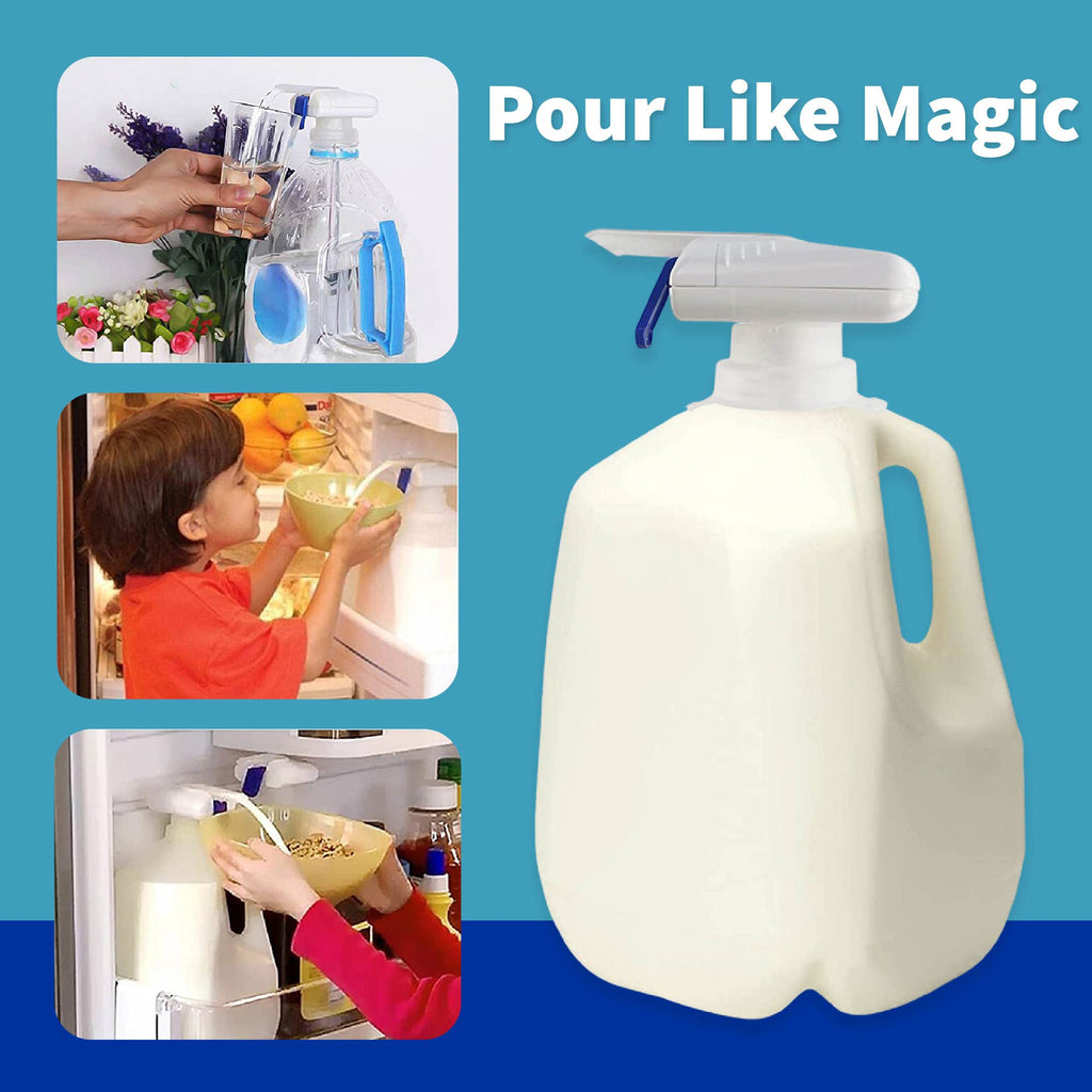 Beverage Dispenser for Fridge Juice Jug for Refrigerator Plastic Hands-Free Beverage Dispensers Juice Dispenser for fridge Lemonade Container With Bonus Tap Automatic Drink Dispenser - 1 Gallon