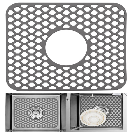 Non-slip Grey Silicone Heat Resistant Sink Protector Silicone Sink Mat