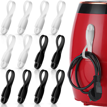 12 Pcs Self Adhesive Silicone Cord Holder Organizer for Appliances