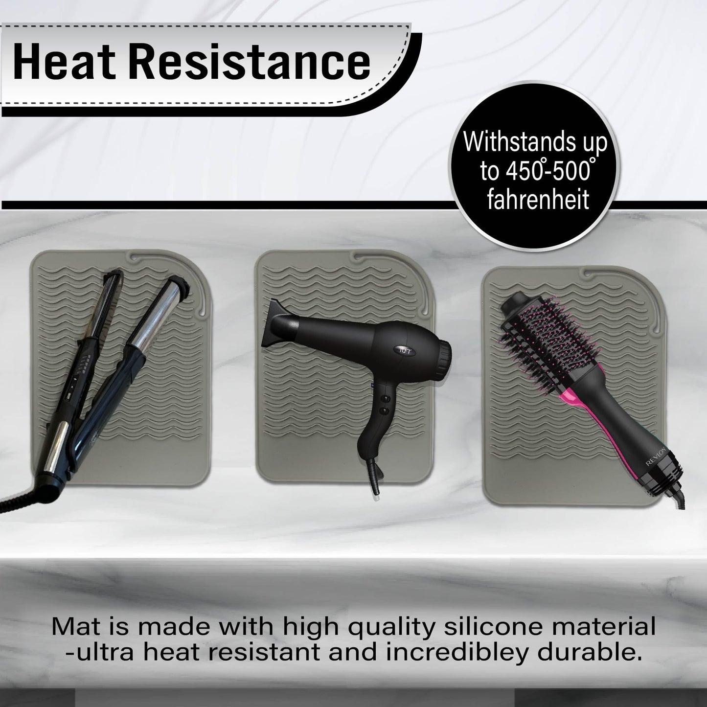 Silicone Hair Tool Holder & Heat Mat