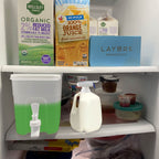 Beverage Dispenser for Fridge Juice Jug for Refrigerator Plastic Hands-Free Beverage Dispensers Juice Dispenser for fridge Lemonade Container With Bonus Tap Automatic Drink Dispenser - 1 Gallon