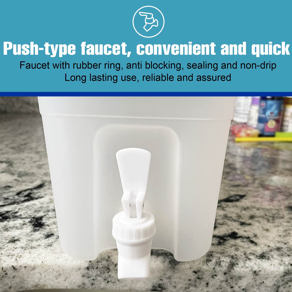 Beverage Dispenser for Fridge Juice Jug for Refrigerator Plastic Hands-Free Beverage Dispensers Juice Dispenser for fridge Lemonade Container Countertop Drink Dispenser with Spigot- 1 Gallon