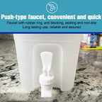 Beverage Dispenser for Fridge Juice Jug for Refrigerator Plastic Hands-Free Beverage Dispensers Juice Dispenser for fridge Lemonade Container Countertop Drink Dispenser with Spigot- 1 Gallon