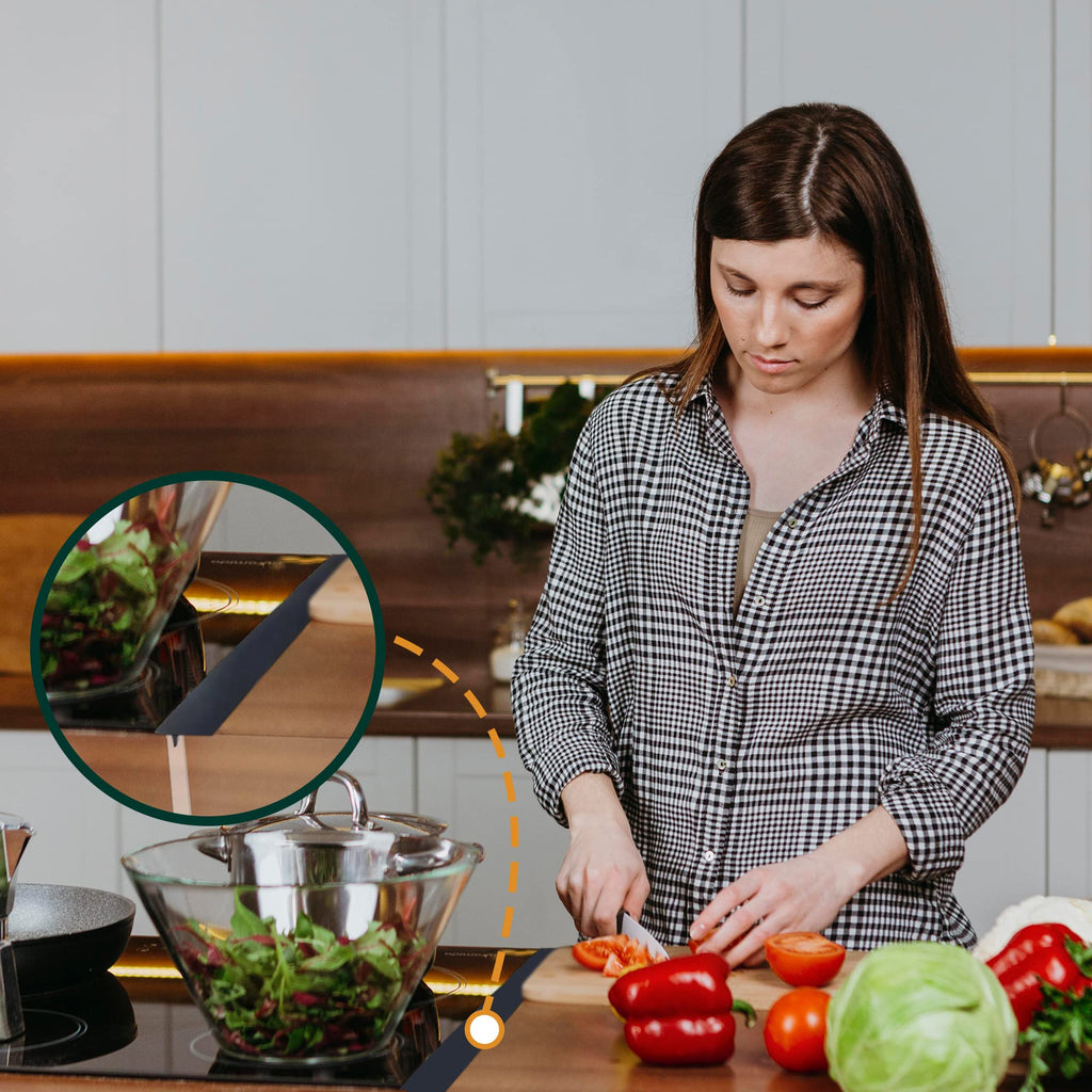 Silicone Stove Gap Covers, Stove Top Covers for Electric Stove,Stove Guard Stove top Covers Gas Stove Burner Covers 21 inches,Kitchen Counter Gap Covers- Set of 2