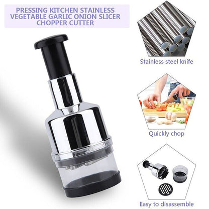 All-In-One Vegetable Hand Chopper Cutter Slicer Peeler Dicer